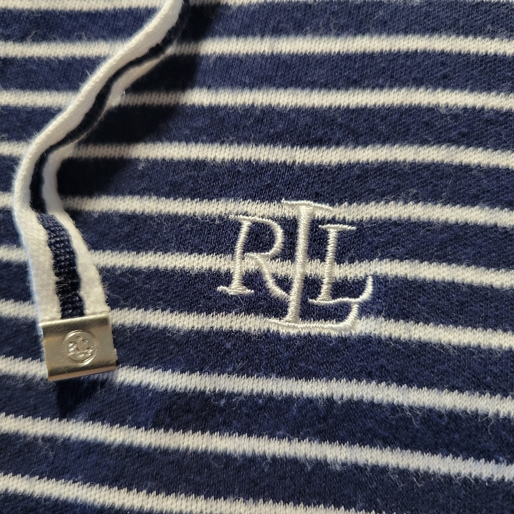 Ralph Lauren Sweatshirt Dress Stripes Jacket Small Sweater Knit Coverup Beach - Picture 5 of 7